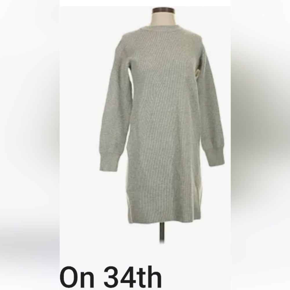 Long Sleeve Ribbed Knit Dress